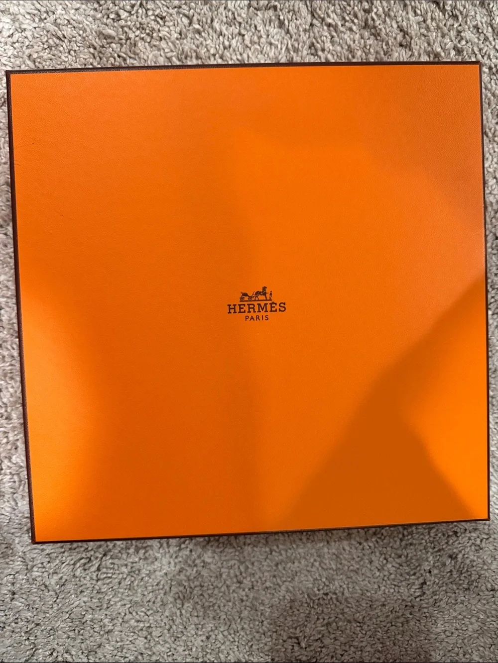 Hermes La Maison Orange Branded Gift Boxes with Black Ribbon